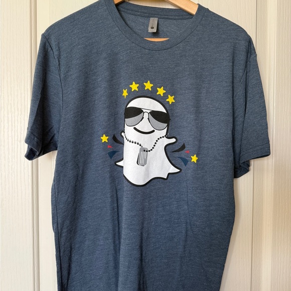 Graphic Ghost Tee in Blue with Yellow Headband , NWOT - Picture 1 of 1